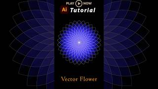 How to create Vector Flower in illustrator.  #illustrator #illustratortutorial #shorts