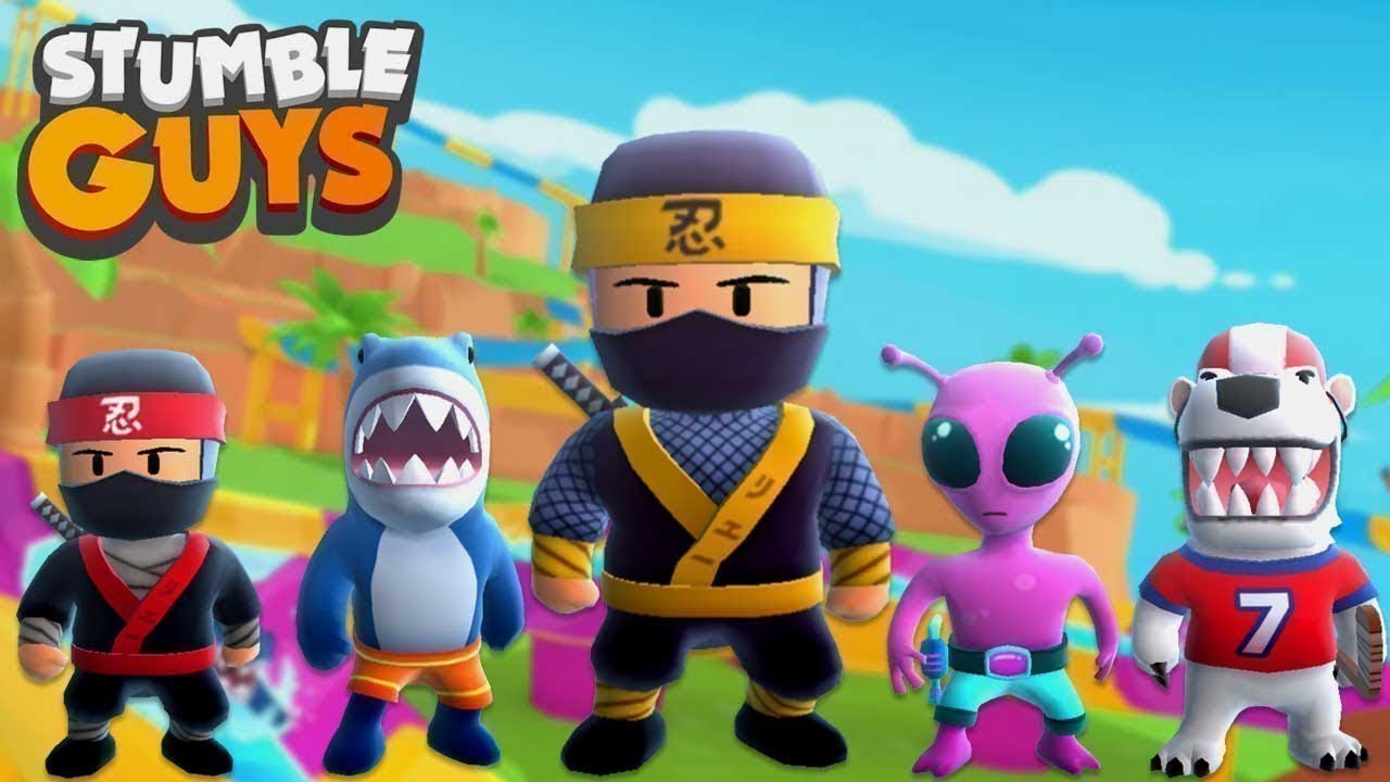 JOGANDO COM O PERSONAGEM ÉPICO [NINJA RUY] - STUMBLE GUYS 🔥 