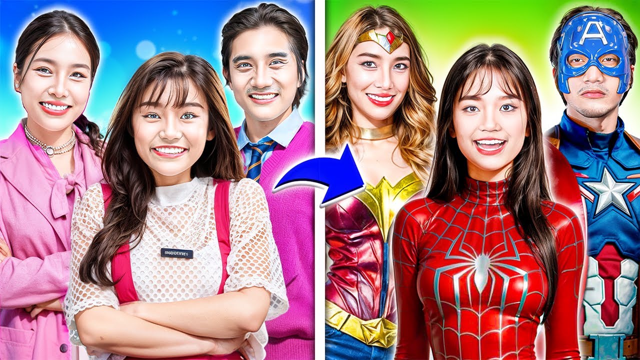 Ma Famille Est Devenue Super-héros ! Transformation Extrême Pour Les Nerds | Baby Doll Français