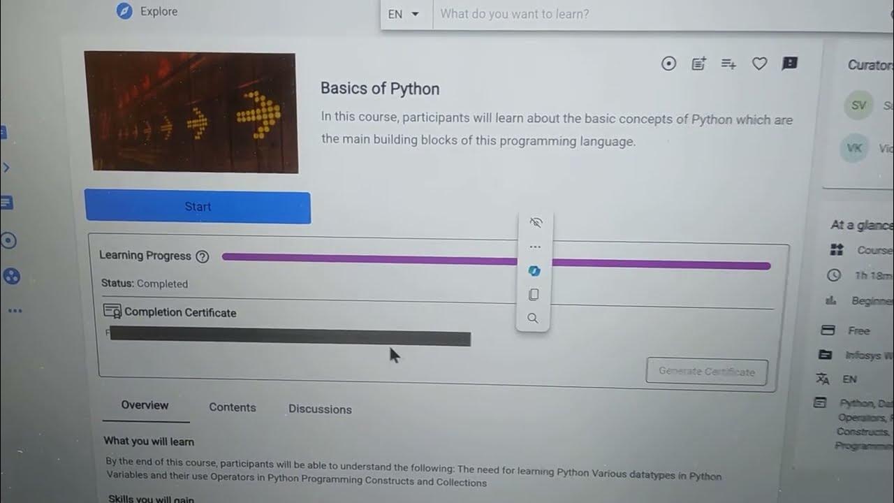 How to download certificate in infosys springboard youtube