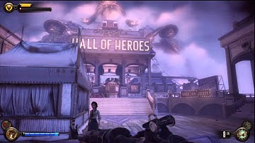 24 Bioshock Infinite 1999 Mode Walkthrough HD PS3 (Skyhook Station Entrance 2/2)