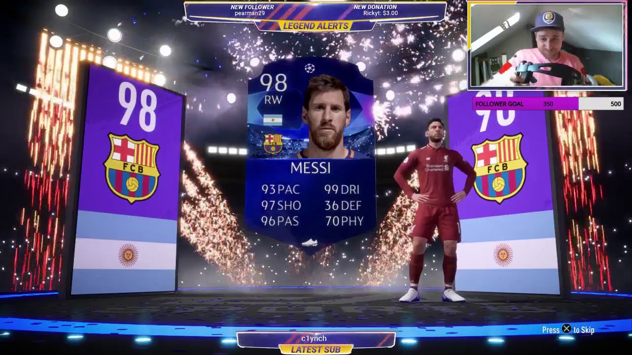 CASTRO REACTS TO OUR INSANE FUTTIES PACK (98 MESSI!!!)