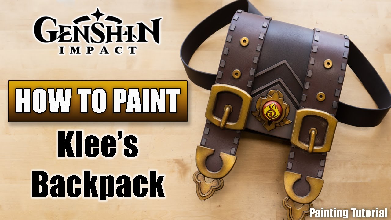 How to Paint the Klee's Backpack from the game Genshin Impact | Cosplay Airbrush Painting Tutorial