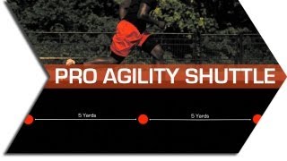 Football Agility Training - Pro Agility Shuttle. 5-10-5