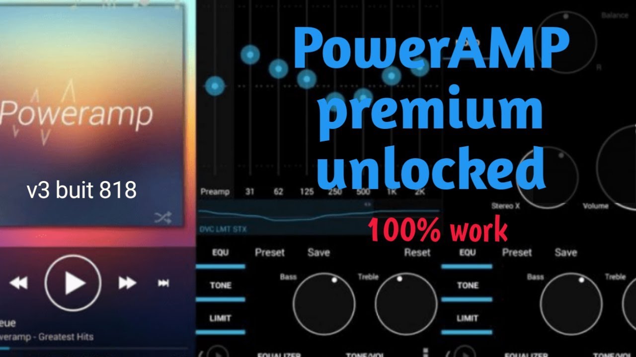 Poweramp v3 premium unlocked bebas trial 100 berhasil YouTube