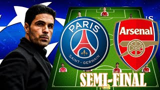 PSG VS ARSENAL: POSSIBLE LINE-UP AGAINST PSG 2ND LEG.