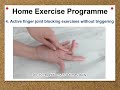NUH Occupational Therapy - Management of Trigger Finger (Home Exercise Programme and Splinting)