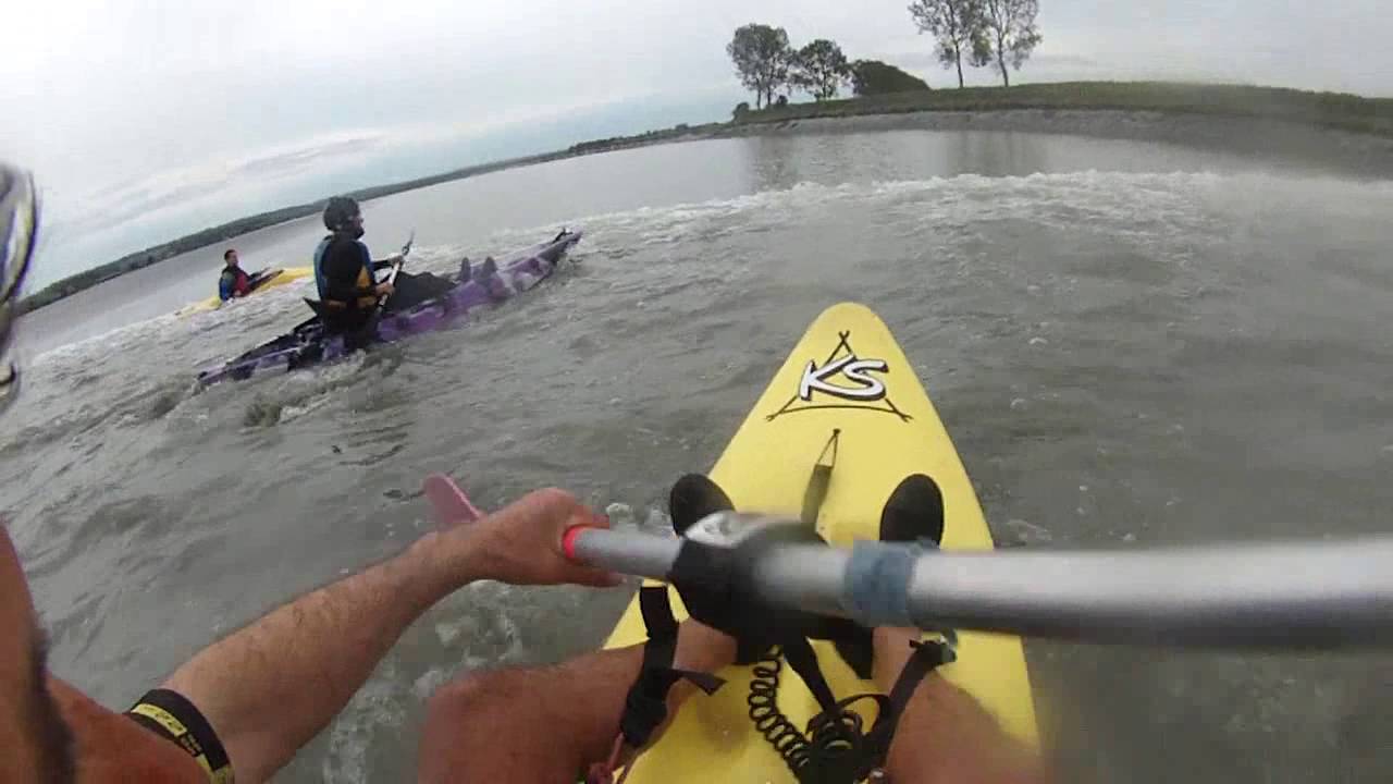 wave ski mascaret tidal bore Mont Saint Michel