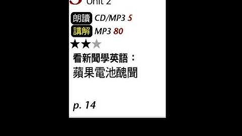 2018年05月Unit 2 看新聞學英語：蘋果電池醜聞－課程講解