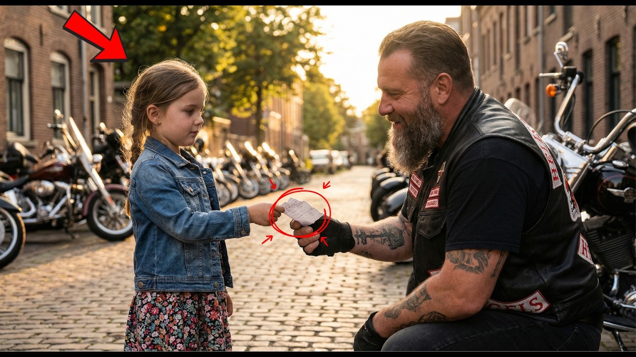 Ein kleines Mädchen steckt einem Biker einen Zettel zu — Was dann passiert, verändert alles 💔