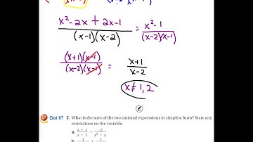 Alg 2 Video Notes Sec. 8.5a