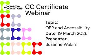 CC Certificate Webinar: OER and Accessibility, January 2026