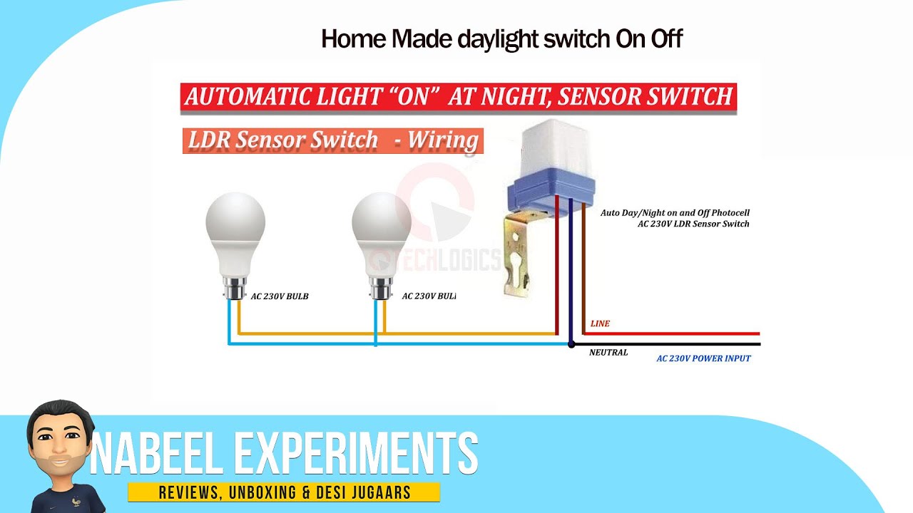 12 volt Home Made daylight switch On Off Light In Daylight - YouTube