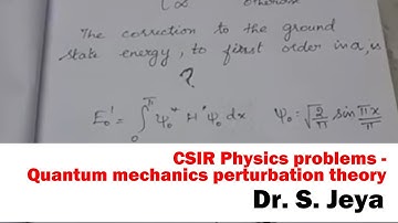 CSIR Physics problems - Quantum mechanics Perturbation theory