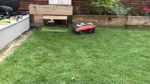 Robot mower garage prototype