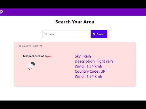 Simple Weather Checking Application using Nuxt.JS TailwindCss and API