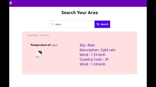 Simple Weather Checking Application using Nuxt.JS TailwindCss and API