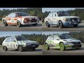 ŠKODA Rally Start: 200 RS, 130 LR, Favorit 136L, Fabia Rally2 evo, RE-X1 Kreisel (raw sound)