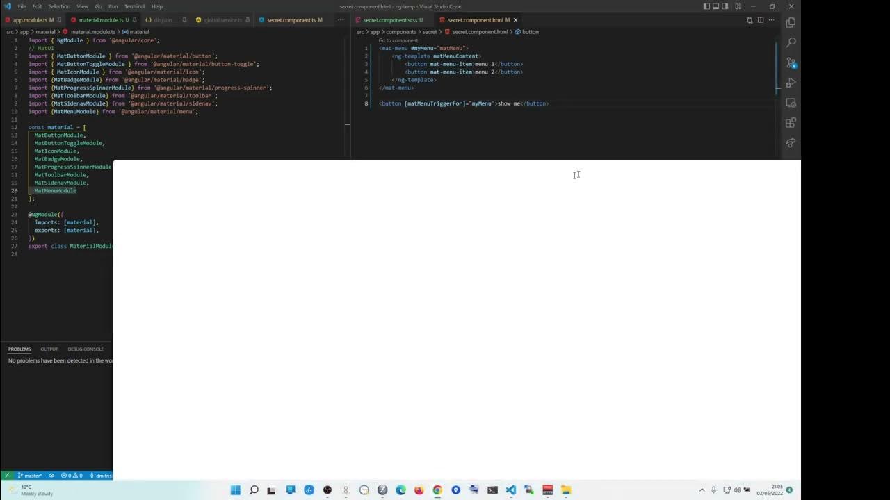 ANGULAR Matmenu; lazy loading and matMenuTriggerData explained YouTube