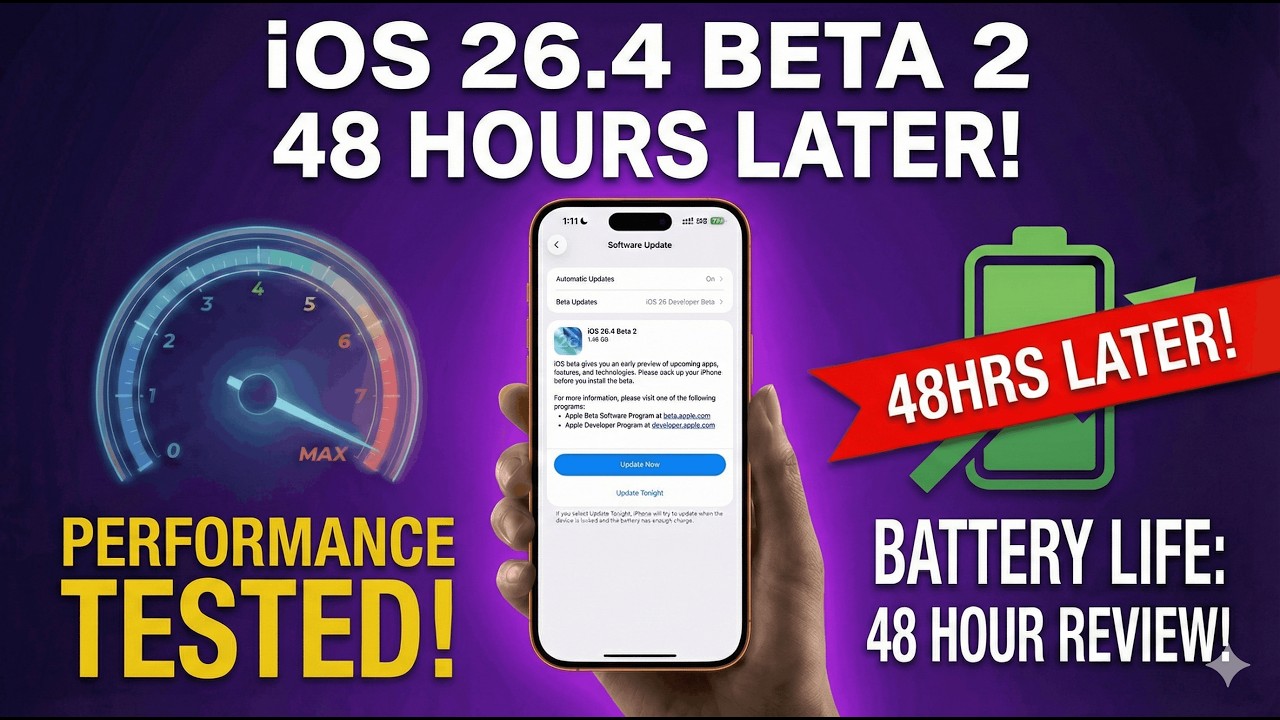 iOS 26.4 Beta 2 After 48 Hours — Battery Life & Performance Tested!