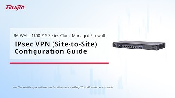 RG WALL-1600-Z-S Series Cloud Managed Firewalls IPsec VPN Site to Site Configuration GuideV1.1