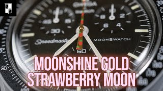 Strawberry Moon Moonshine Gold MoonSwatch Unboxed: Omega x Swatch  Collaboration