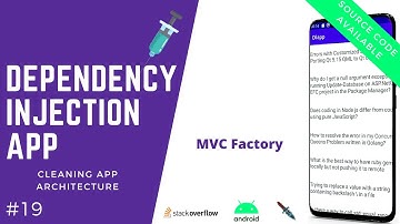 💉 Dependency Injection App - MVC Factory - Clean Architecture [#19]