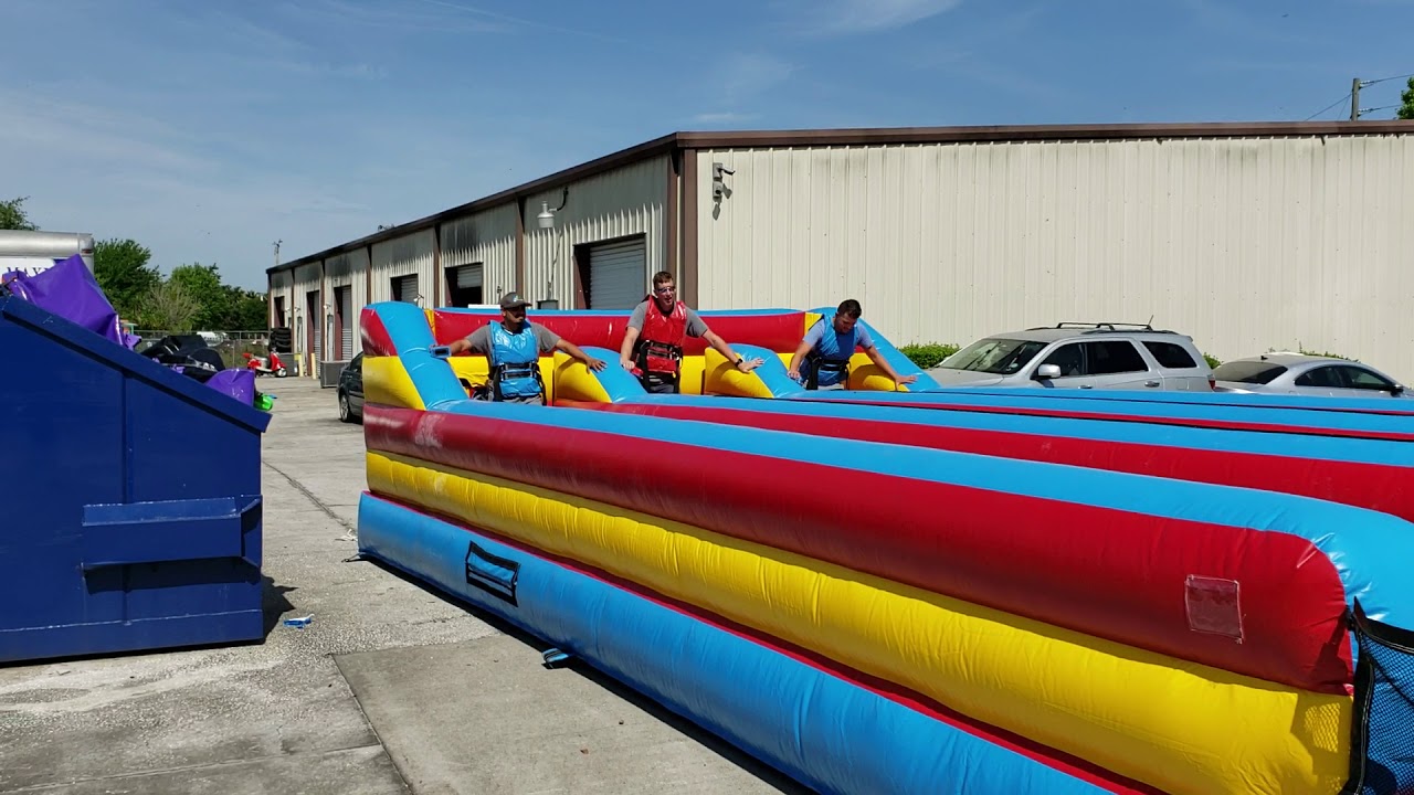 Testing the New 3 lane bungee run from Xtreme Jumpers Zephryhills, FL