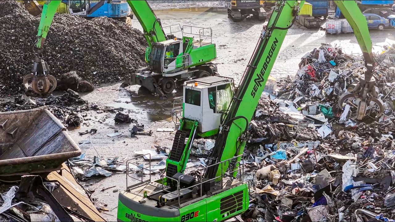 Inside a Massive Metal Recycling Plant | Drone Tour of Scrap Handlers, Shredders & Heavy Machinery
