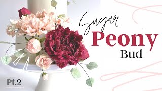 Sugar Peony Flower Tutorial // Making a Peony Bud- Pt.2 // Finespun Cakes