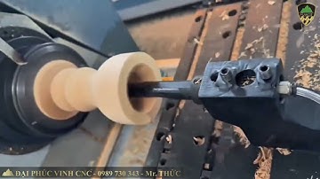 Máy tiện gỗ cnc 4 dao Woodmaster WM-70R4L | Tiện tô bát chén, tay nắm cửa siêu đẹp !!