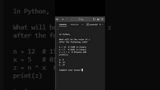 Famous Python Quiz 48 #learningpython #pythonoperators Wealth