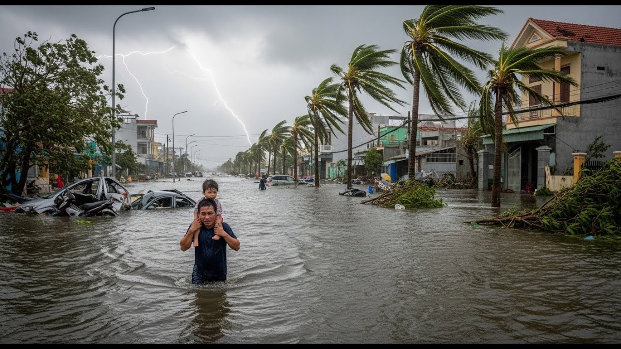 CHAOS in Vietnam! Typhoon Kalmaegi Slams Quy Nhon — City Flooded, Homes Destroyed
