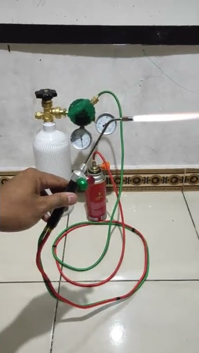 contoh penggunaan alat las mini portabel HANIN TOOLS dg oksigen dan gas hicook
