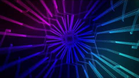 Neon colorful color changing light tunnel animated background video , Copyright FREE video , VJ loop