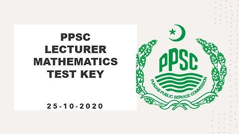 PPSC Math answer key 25-10-2020