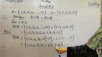 Commutative Law over Union, Math PTB Book 8