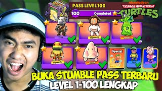 UNLOCK STUMBLE PASS TURTLE NINJA SAMPE LEVEL 100 MAX.. - Stumble Guys