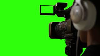 A footage on a green background. Chromakey.Сamera on a green background. Video Transitions.