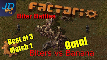 Factorio PvP Biter Battles Round 3 Part 1 SteelAxe Biters vs SteelAxe Banana | Hosted by Omni