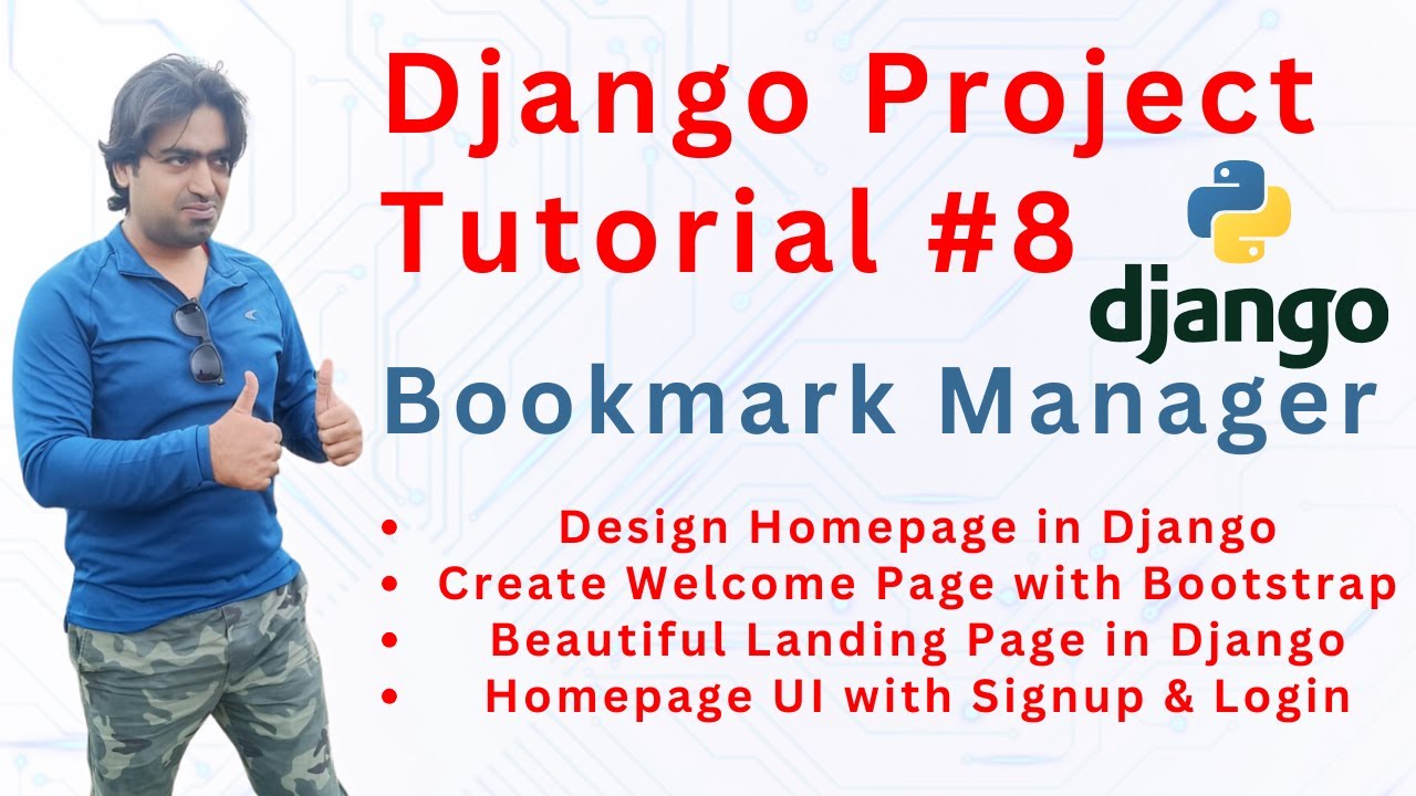 Django Project Tutorial #8 | Homepage Design using Bootstrap | Bookmark ...