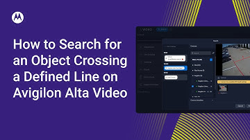 How to Search for an Object Crossing a Defined Line on Avigilon Alta Video
