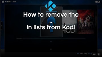 Remove parent item button in library view Kodi