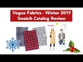 Vogue Fabric Swatch Catalog - Winter 2019 + Sewing Patterns Ideas/Sewing Inspiration