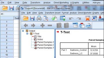 Paired samples t-test in SPSS
