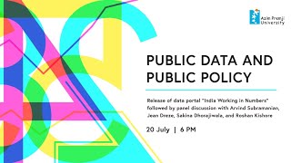 Public Data and Public Policy: Launch of India Working in Numbers