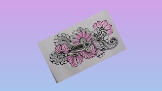 Drawing tutorial || easy zentangle || step by step drawing #drawing #zentangle 