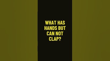 What has hands but can not clap?  #brainteasers #quiz #riddles