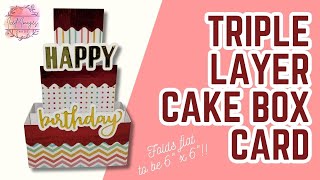 6 x 6 Triple Layer Cake Box Card