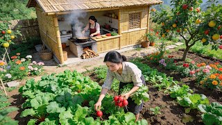Peaceful Mountain Farm Life: A Young Girl Gardening, Harvesting Fresh Crops \u0026 Traditional Cooking